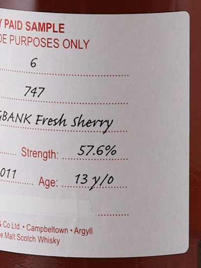 Springbank 13 Year Old 2011 Sherry Cask DUTY PAID SAMPLE - Bottle Of Japan