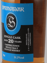 Load image into Gallery viewer, Springbank 20 Year Old 1998 Rum Cask - Bottle Of Japan