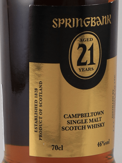 Springbank 21 Year Old 2021 Release - Bottle Of Japan
