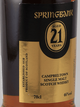 Load image into Gallery viewer, Springbank 21 Year Old 2021 Release - Bottle Of Japan