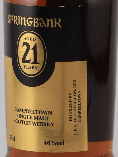 Springbank 21 Year Old 2021 Release - Bottle Of Japan