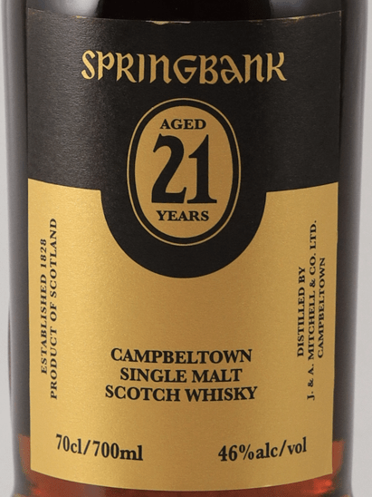 Springbank 21 Year Old 2025 Release - Bottle Of Japan