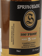 Load image into Gallery viewer, Springbank 5 Year Old 100 Proof - Bottle Of Japan