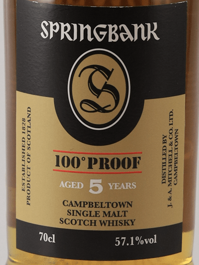 Springbank 5 Year Old 100 Proof - Bottle Of Japan