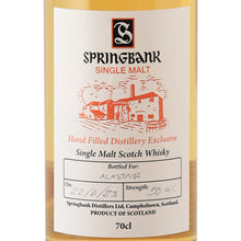 Load image into Gallery viewer, Springbank Hand Filled 2023 bottling 58.4%, 700ml - front label