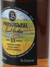 Load image into Gallery viewer, Springbank Local Barley 10 Year Old - Bottle Of Japan