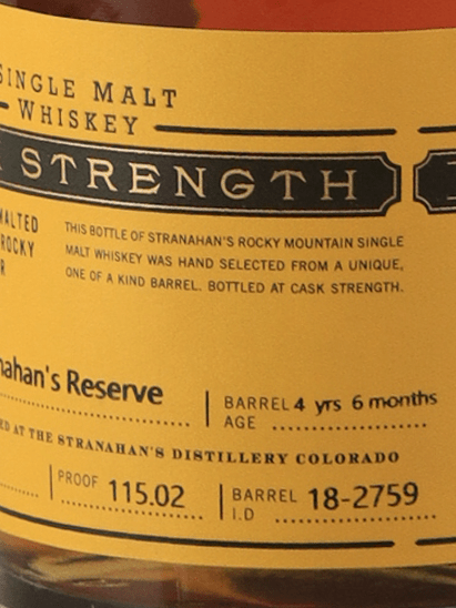 Stranahan's Single Barrel - Bottle Of Japan