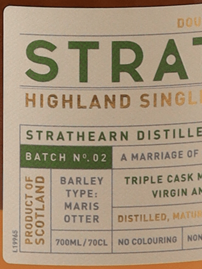 Strathearn Single Malt Batch 2 - Bottle Of Japan