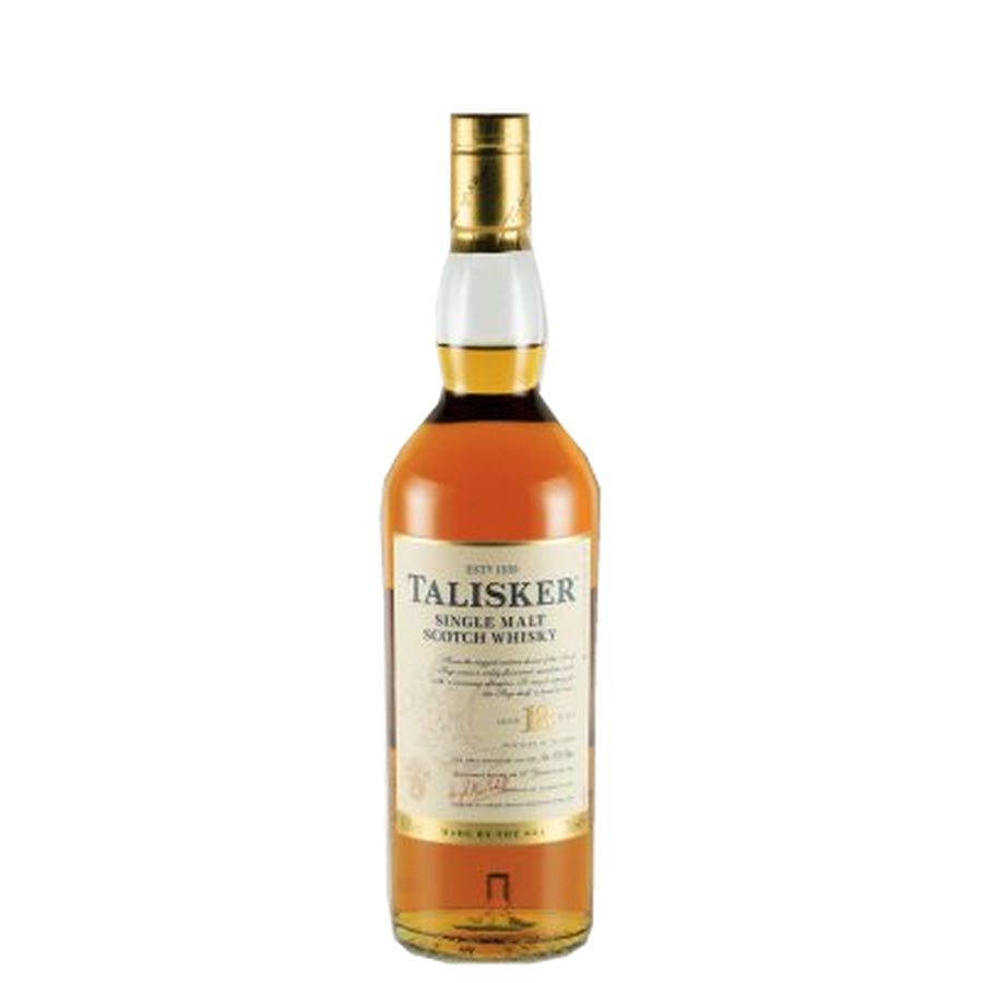 Talisker 18 Year Old Old Label 700ml whisky bottle, front view