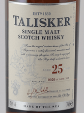 Load image into Gallery viewer, Talisker 25 Year Old 2018 Release Lot 8276 - Bottle Of Japan