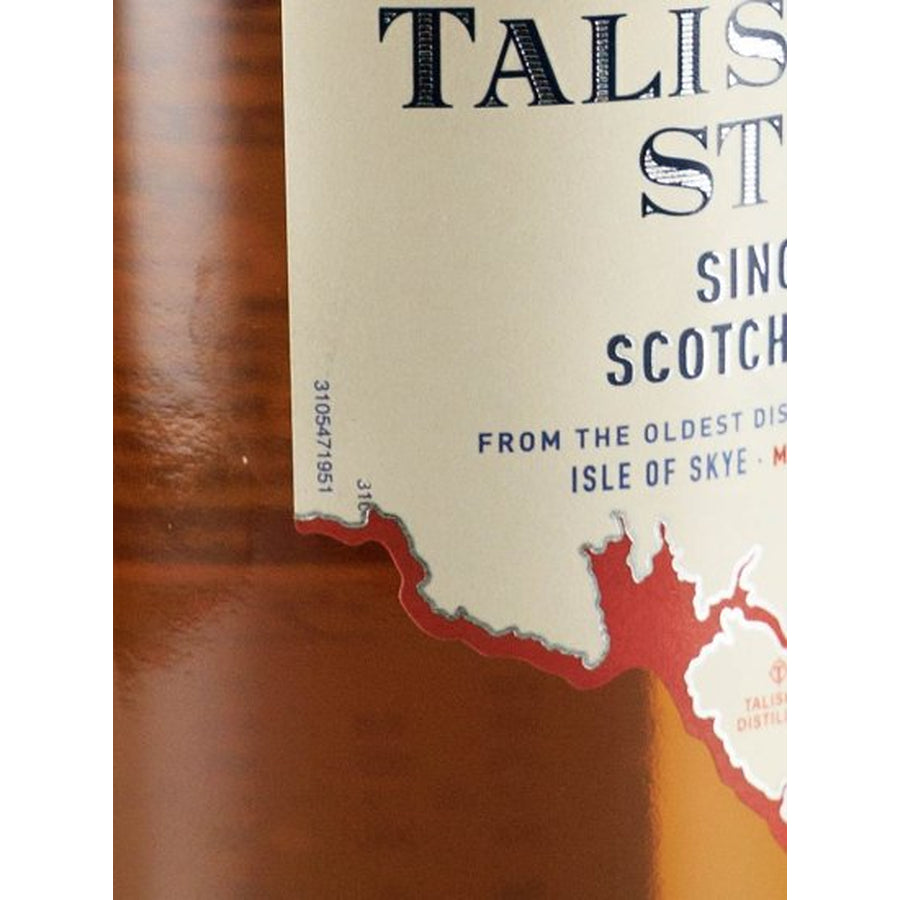 Talisker Storm Single Malt Scotch Whisky 700ml - Isle of Skye label and bottle detail