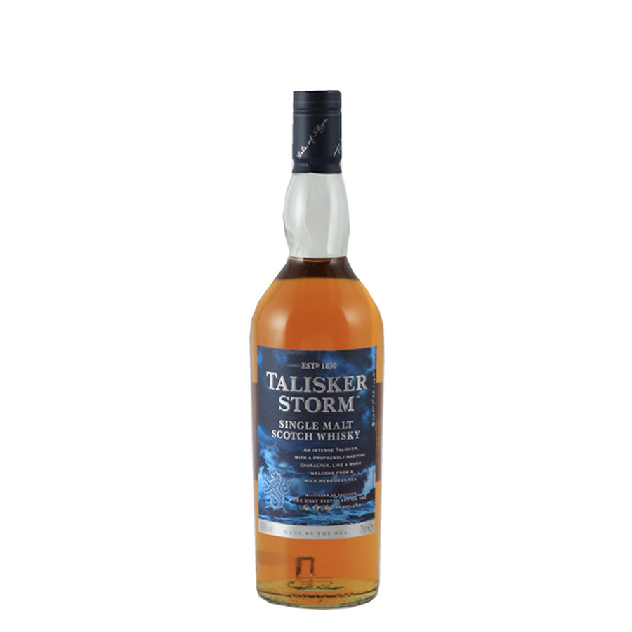 Talisker Storm single malt Scotch whisky bottle, front view