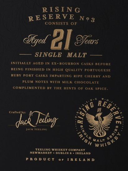 Teeling 21 Year Old Rising Reserve Ruby Port Wine Cask Finish - Bottle Of Japan
