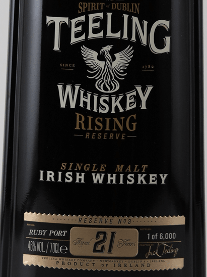 Teeling 21 Year Old Rising Reserve Ruby Port Wine Cask Finish - Bottle Of Japan