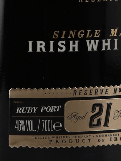 Teeling 21 Year Old Rising Reserve Ruby Port Wine Cask Finish - Bottle Of Japan