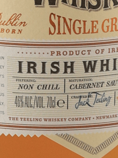 Teeling Single Grain Cabernet Sauvignon Cask - Bottle Of Japan