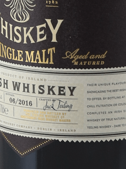 Teeling Single Malt 2016 - Bottle Of Japan