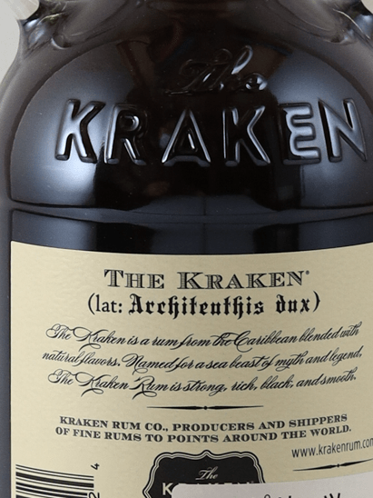 The Kraken Black Spiced Rum 750ml - Bottle Of Japan