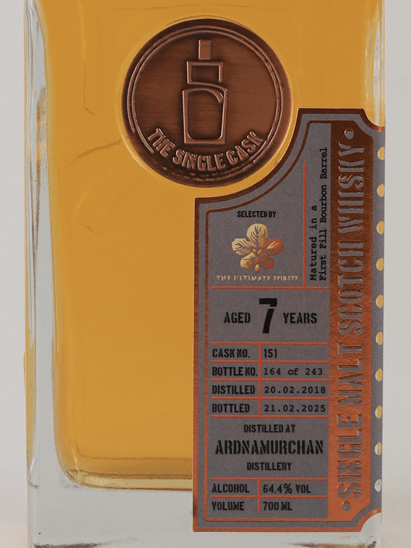 The Single Cask Ardnamurchan 7 Year Old 2018 for THE ULTIMATE SPIRITS & BAR MINMOREHOUSE - Bottle Of Japan