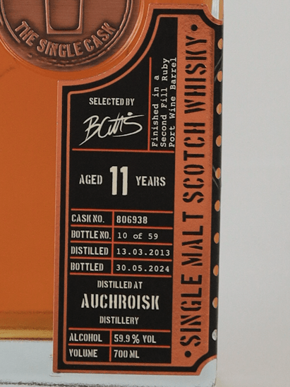 The Single Cask Auchroisk 11 Year Old 2013 - Bottle Of Japan