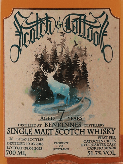 The Single Cask Benrinnes 7 Year Old 2016 - Bottle Of Japan