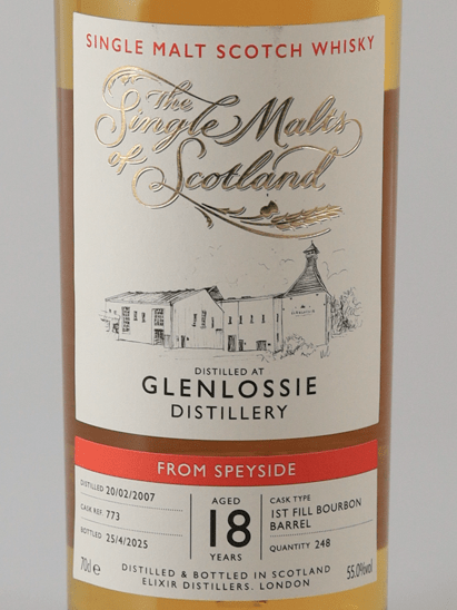 The Single Malts of Scotland Glenlossie 18 Year Old 2007 - Bottle Of Japan