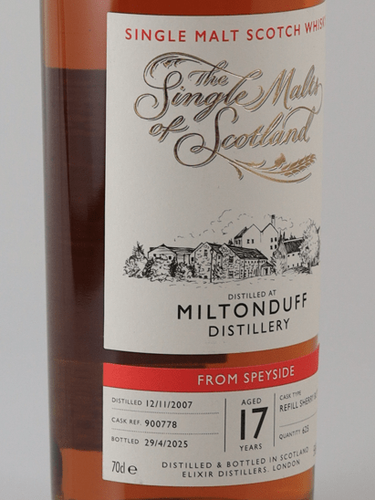 The Single Malts of Scotland Miltonduff 17 Year Old 2007 - Bottle Of Japan