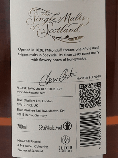 The Single Malts of Scotland Miltonduff 17 Year Old 2007 - Bottle Of Japan
