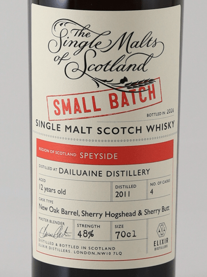 The Single Malts of Scotland Small Batch Dailuaine 12 Year Old 2011 - Bottle Of Japan