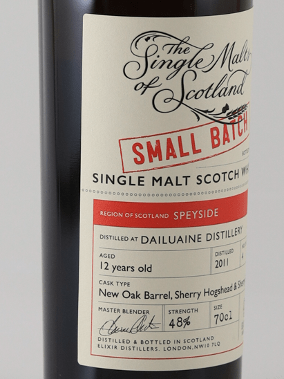 The Single Malts of Scotland Small Batch Dailuaine 12 Year Old 2011 - Bottle Of Japan