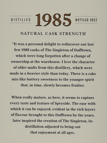 The Singleton 1985 - Bottle Of Japan