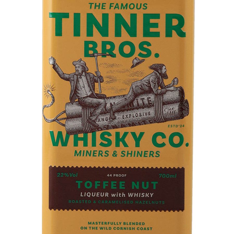 Tinner Bros Toffee Nut Whisky Liqueur 700ml - front label detail