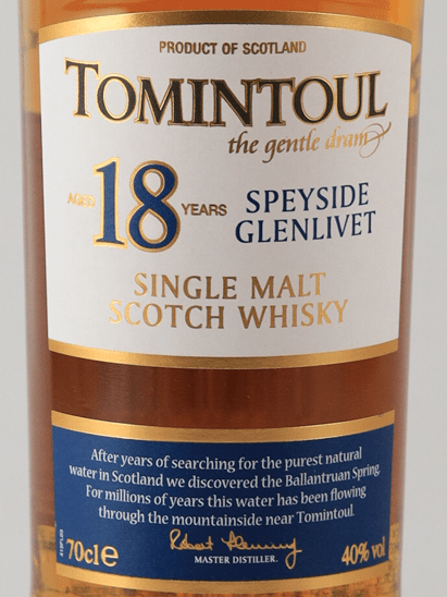 Tomintoul 18 Year Old - Bottle Of Japan