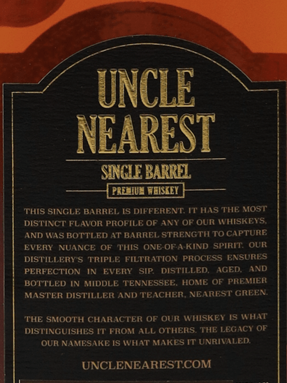 Uncle Nearest Single Barrel - Bottle Of Japan