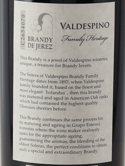Valdespino Family Heritage Brandy 2025 Release - Bottle Of Japan