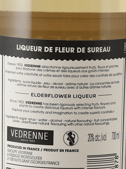 Vedrenne Elderflower Liqueur - Bottle Of Japan