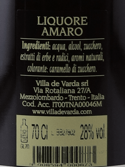 Villa De Varda Amaro Sancti Vigili - Bottle Of Japan