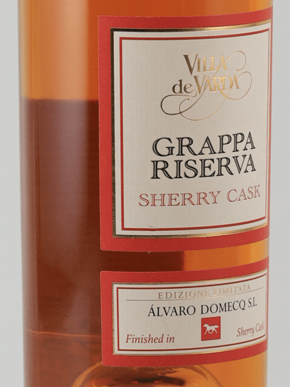 Villa De Varda Grappa Riserva Sherry Cask - Bottle Of Japan