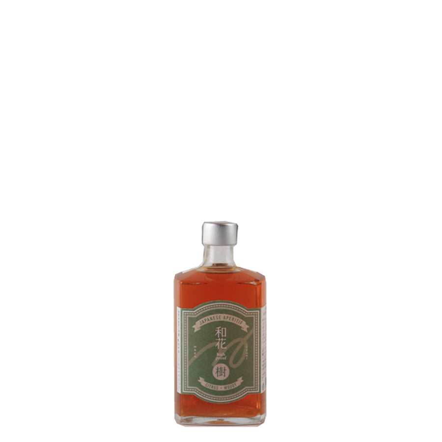 Waka High Proof Itsuki Japanese Aperitif 500ml - Bottle front with green Itsuki label