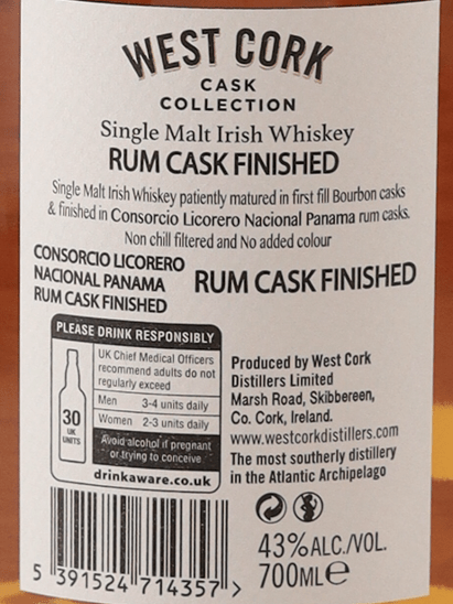 West Cork Rum Cask Finish - Bottle Of Japan