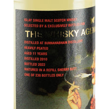 Load image into Gallery viewer, The Whisky Agency Bunnahabhain 11 Year Old 2010 53.8% 700ml - 11 year old distilled 2010 refill sherry butt label detail
