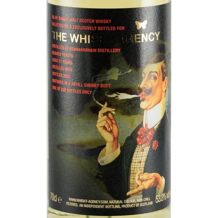 The Whisky Agency Bunnahabhain 11 Year Old 2010 53.8% 700ml - Illustrated front label