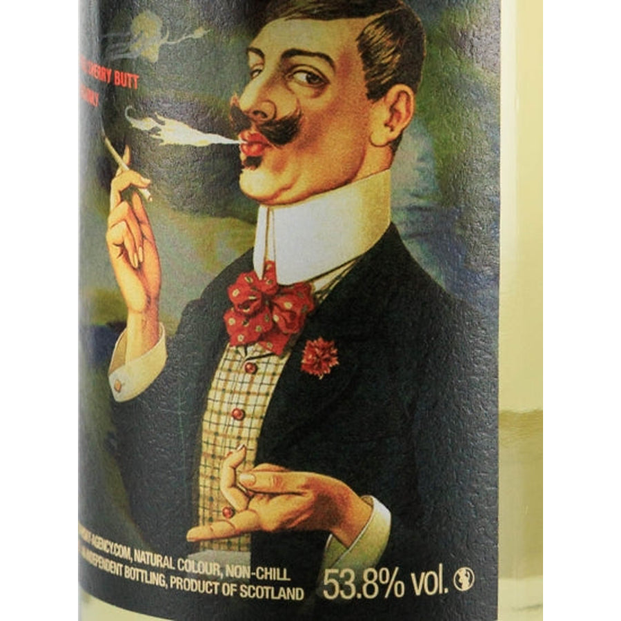The Whisky Agency Bunnahabhain 11 Year Old 2010 53.8% 700ml - Portrait illustration and 53.8% ABV label detail