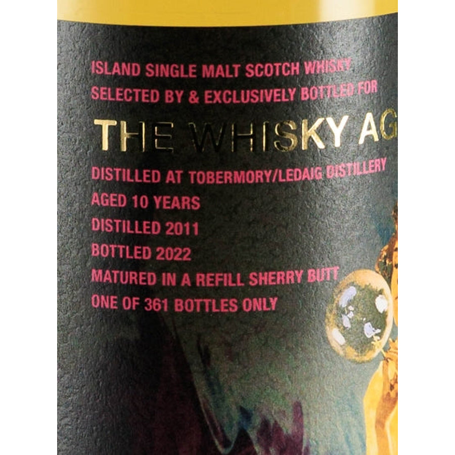 The Whisky Agency Ledaig 10 Year Old 2011 53.2% 700ml - 10 year old distilled 2011 refill sherry butt label detail