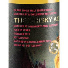 Load image into Gallery viewer, The Whisky Agency Ledaig 10 Year Old 2011 53.2% 700ml - 10 year old distilled 2011 refill sherry butt label detail