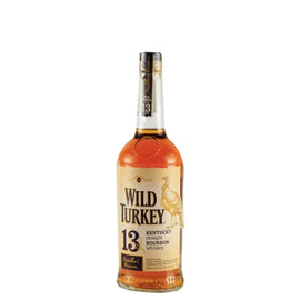 Wild Turkey 13 Year Old Distiller's Reserve bourbon bottle, front view with old label