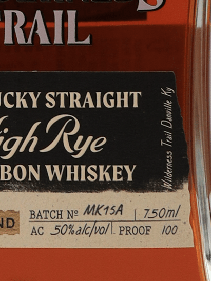 Wilderness Trail High Rye Bourbon - Bottle Of Japan