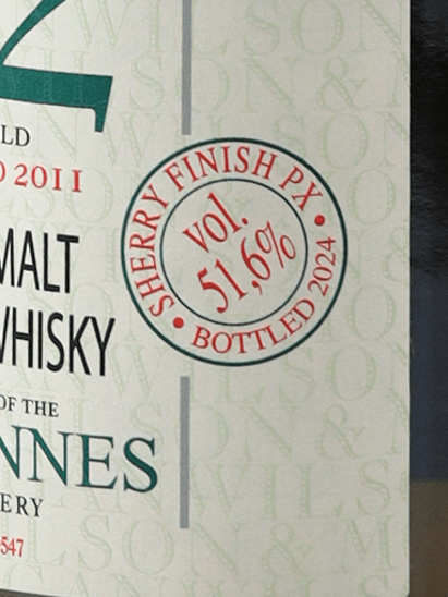 Wilson & Morgan Benrinnes 12 Year Old 2011 - Bottle Of Japan