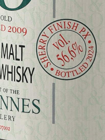 Wilson & Morgan Benrinnes 15 Year Old 2009 - Bottle Of Japan