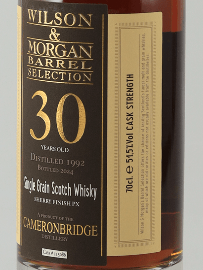Wilson & Morgan Cameronbridge 30 Year Old 1992 - Bottle Of Japan